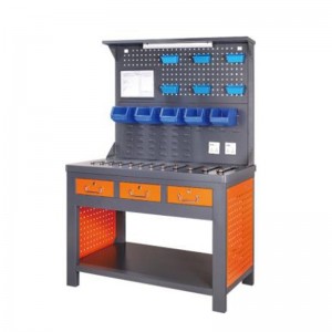 Workbench mit Beleuchtungsstreifen und Rückenbrett