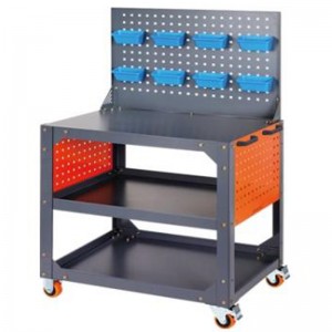 Grey Bossed Bench Pise Tischwagen